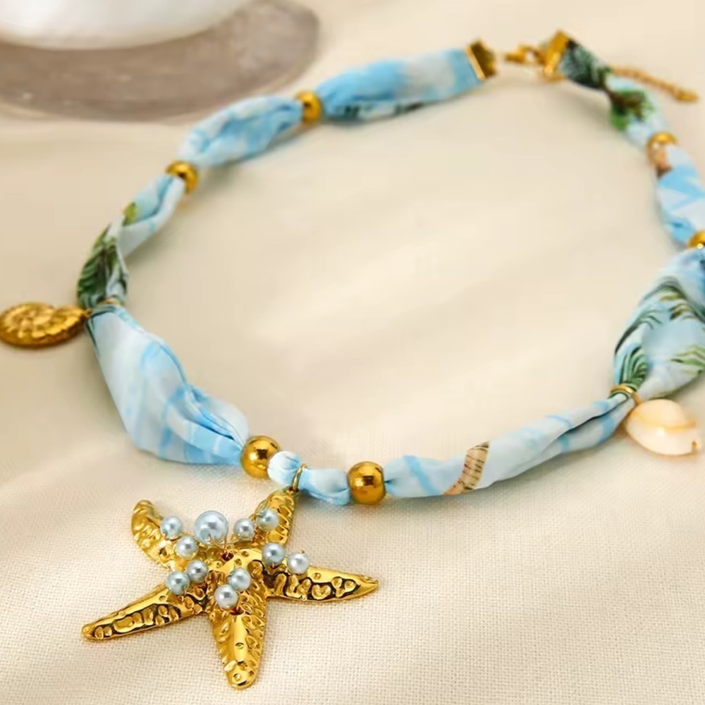 Coastal Grace Pearl Silk Necklace - Picture 4 of 10